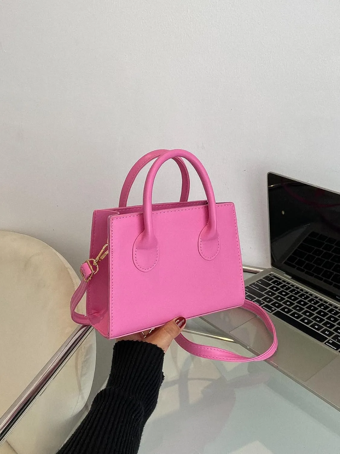 GORGLITTER Women's Small Crossbody Purse Double Handle Satchel Shoulder Bag Crossbody Square Bag Purse Handbag