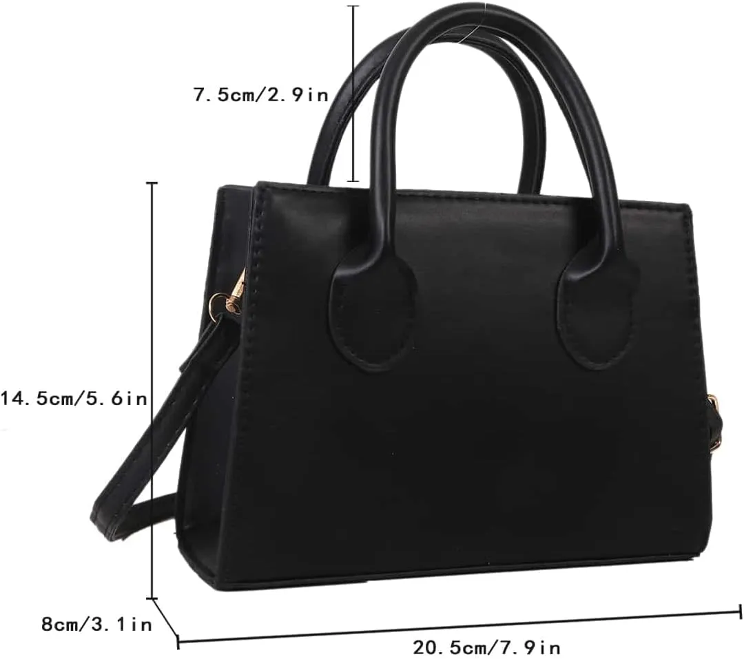 GORGLITTER Women's Small Crossbody Purse Double Handle Satchel Shoulder Bag Crossbody Square Bag Purse Handbag