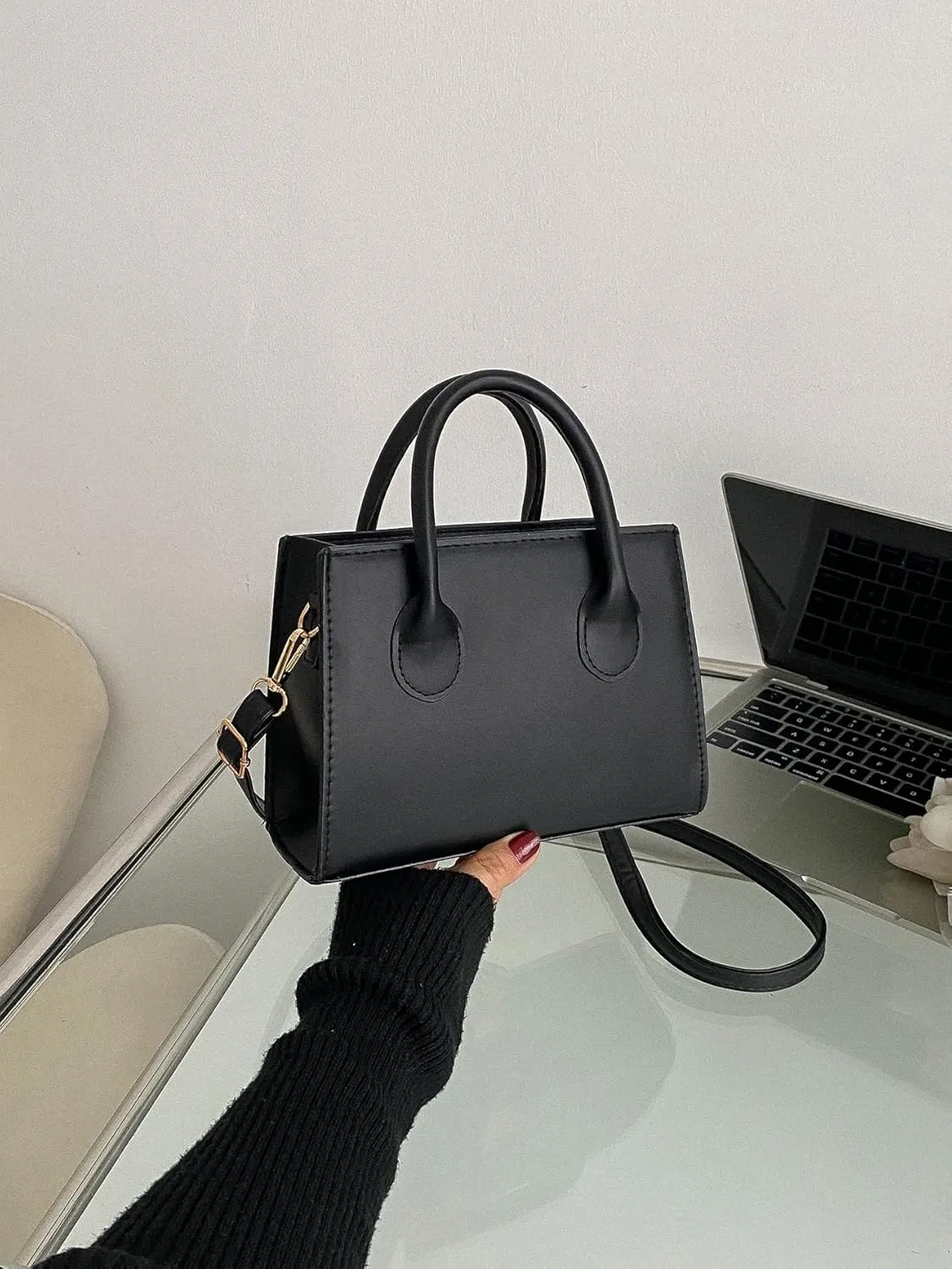 GORGLITTER Women's Small Crossbody Purse Double Handle Satchel Shoulder Bag Crossbody Square Bag Purse Handbag