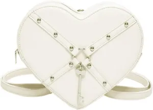 Gothic Heart Shaped Backpack Y2k Heart Bags Studded Designer Crossbody Bag Lovely Purse for Women