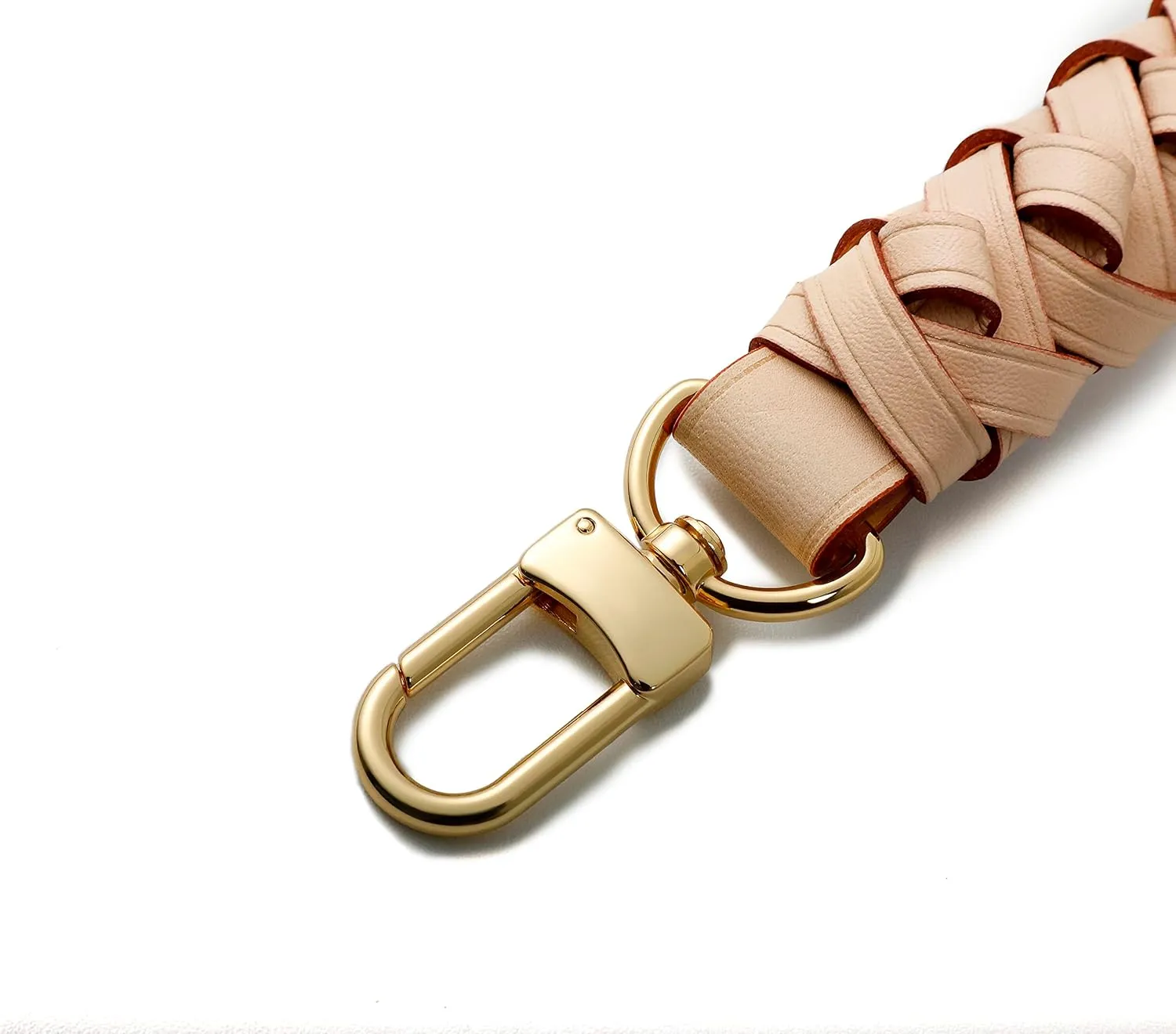 GOXTECH 12 Inches Genuine Leather Top Braided Handle Suitable for Hobo Bucket Bags Pochette Bag