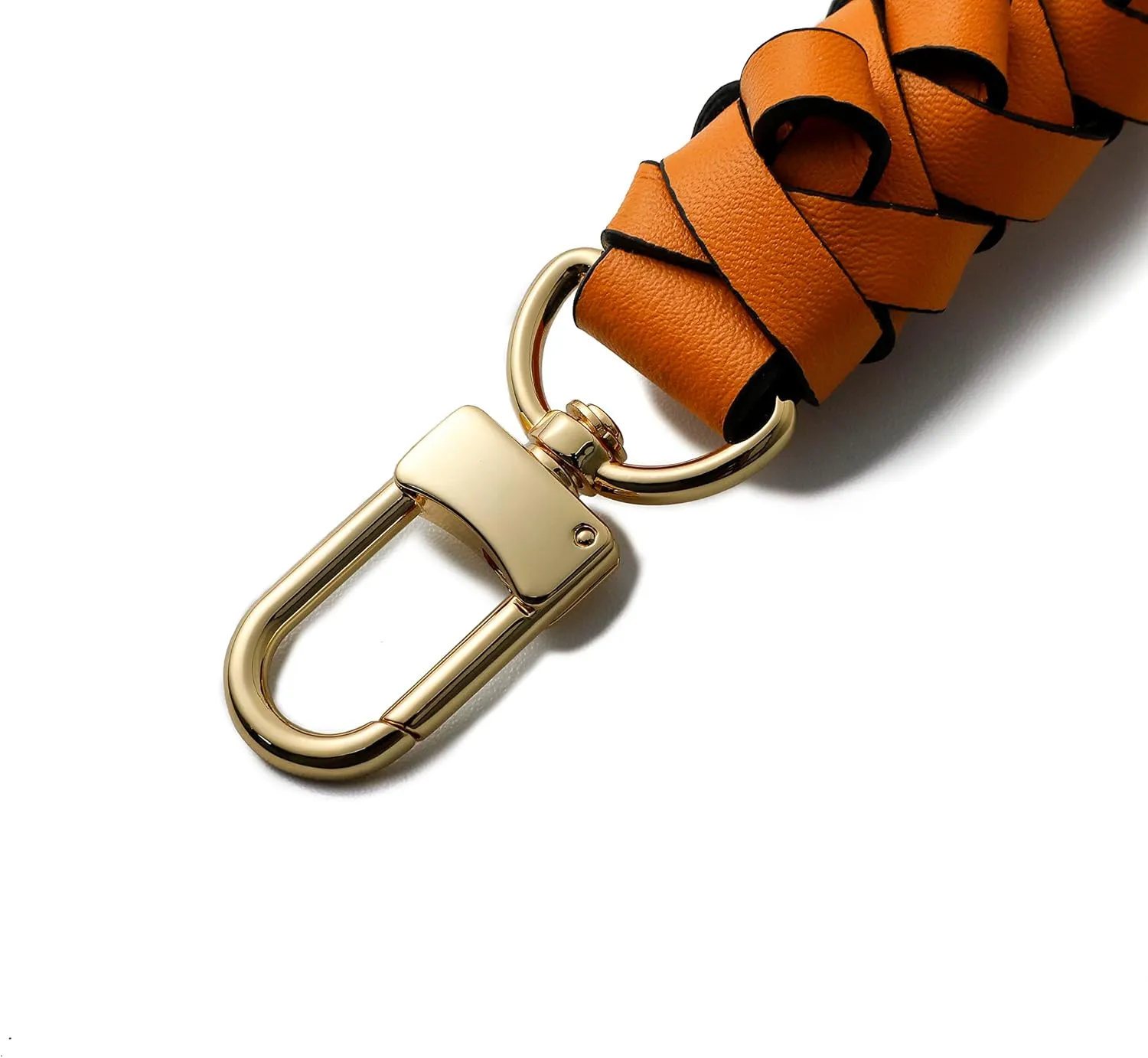 GOXTECH 12 Inches Genuine Leather Top Braided Handle Suitable for Hobo Bucket Bags Pochette Bag