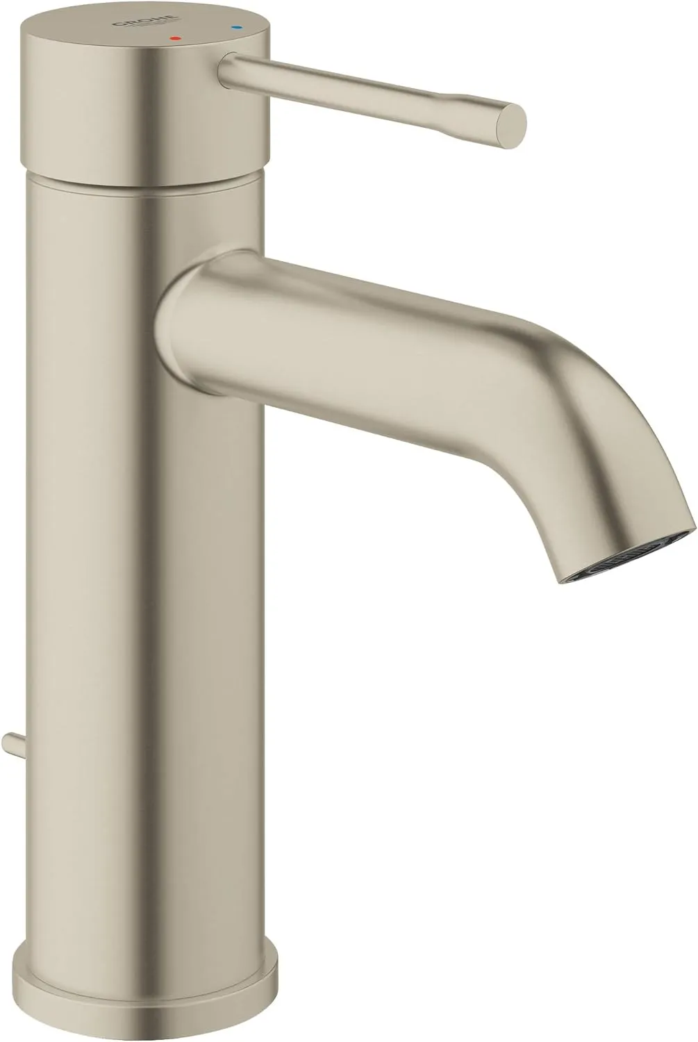 GROHE 23592ENA Essence, Single Hole Single-Handle S-Size Bathroom Faucet 1.2 GPM, Brushed Nickel