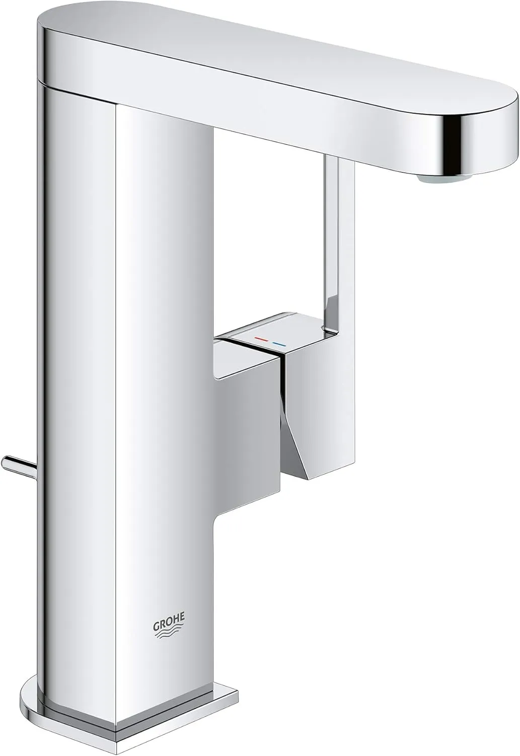 GROHE 23956003 Plus Single-Handle Bathroom Faucet M-Size, Starlight Chrome, Without Temp Display