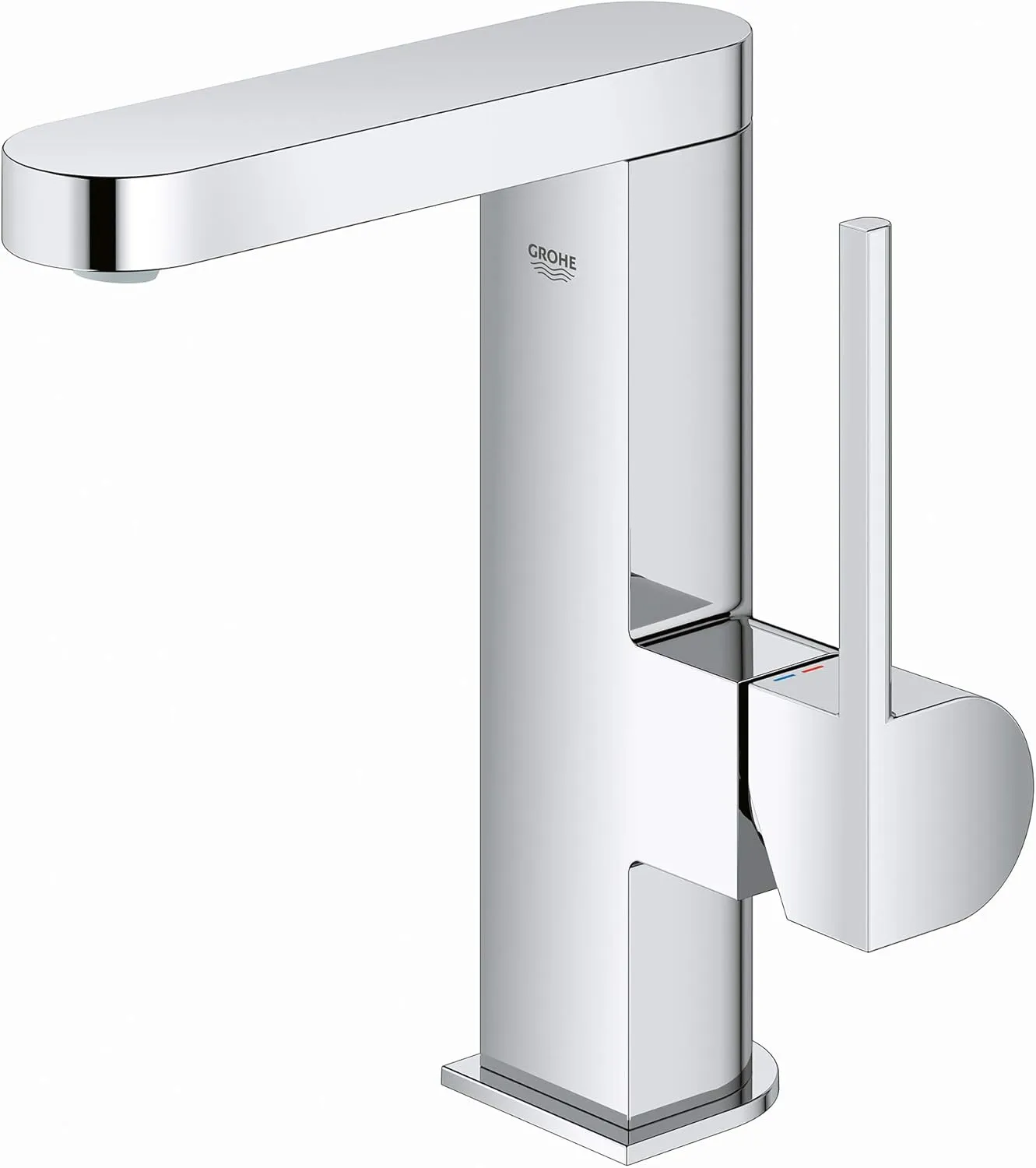 GROHE 23956003 Plus Single-Handle Bathroom Faucet M-Size, Starlight Chrome, Without Temp Display
