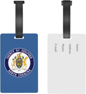 Guilford County Flag Luggage Tags for Suitcases Travel Tags ID Labels for Women Men Travel Bag Luggage Accessories