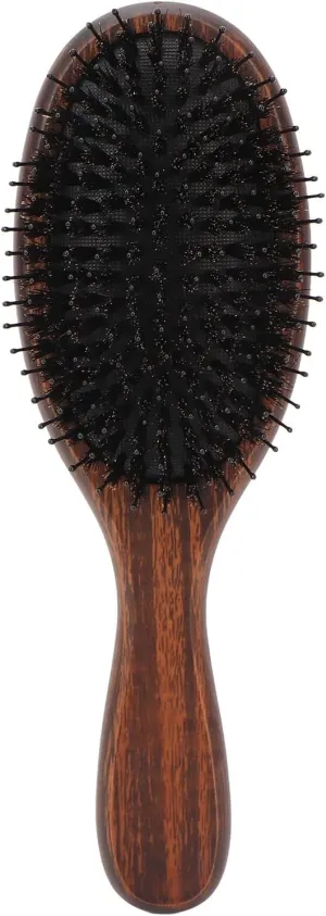 Hair Brush Balancing Hair Lipids Elastic Airbags Oval Shape Bristle Hairbrush for Thick Curly Thin Long Short Wet or Dry Hair Detangle Massage, Sandalwood Paddle Detangling