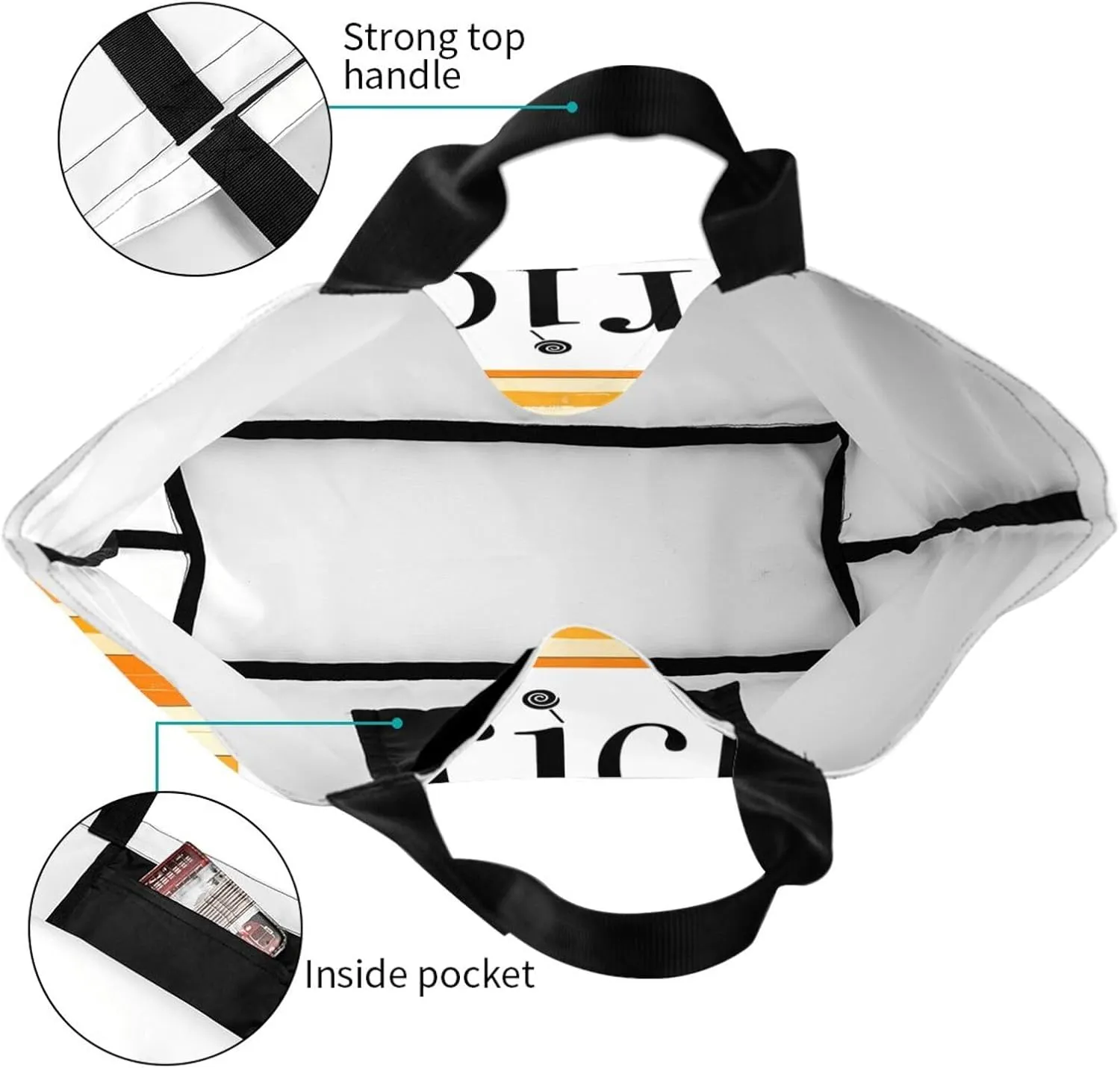 Halloween Tote Bags Large Women Reusable Shoulder Travel Shopping Gift Bags