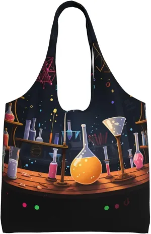 Handbag Beach Bag Canvas Tote Bag Reusable Science Party Printed Grocery Bags Shoulder Bags