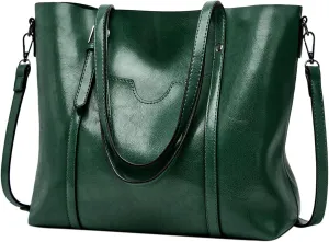 Handbags For Women Large Designer Ladies Bag Pocket Purse Leather Small Leather Satchel for Men (Green, One Size)