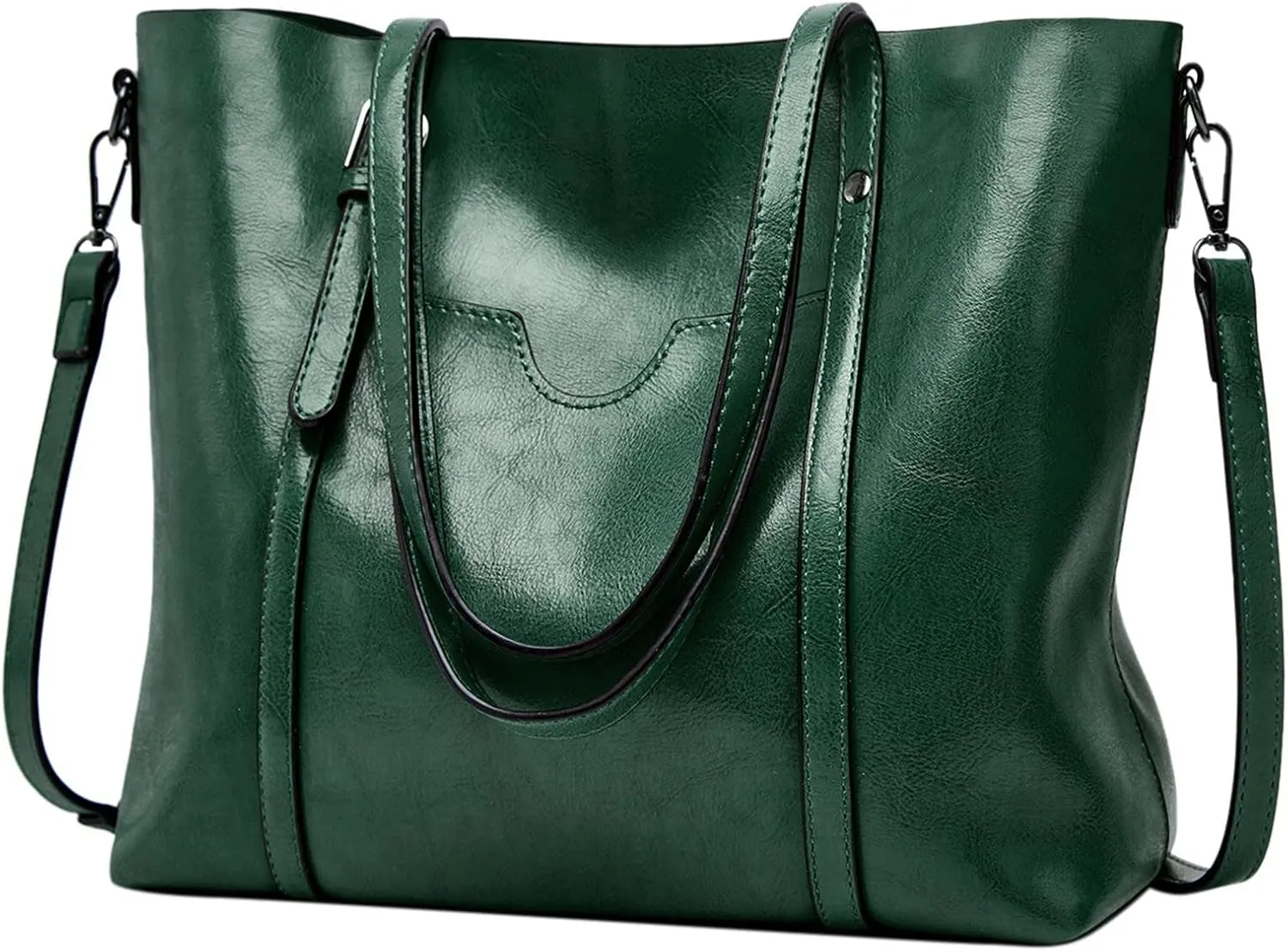 Handbags For Women Large Designer Ladies Bag Pocket Purse Leather Small Leather Satchel for Men (Green, One Size)