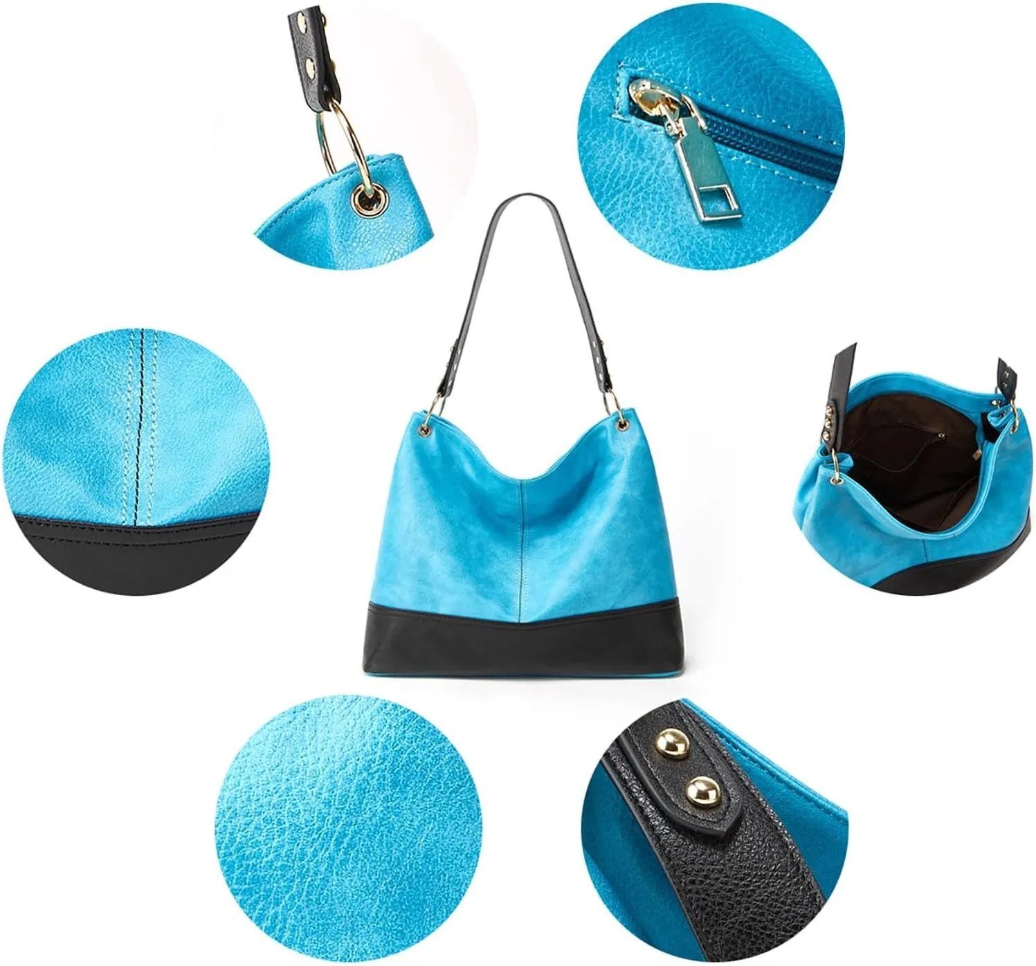 Handbags For Women PU Leather Tote Top Handle Satchel Shoulder Bag Armpit Bag Laptop Tote Bags