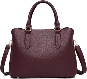 Handbags for Women Top Handle Bag Vegan Leather Satchel Purses Medium Tote Bags Shoulder Crossbody Bag Ladies Handbag