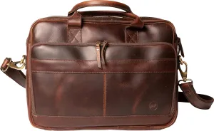 Handmade Full Grain Leather Messenger Bag with Strap |Laptop Bag, Briefcase & Messenger Satchel Bag by Northridge Leather (Tan)