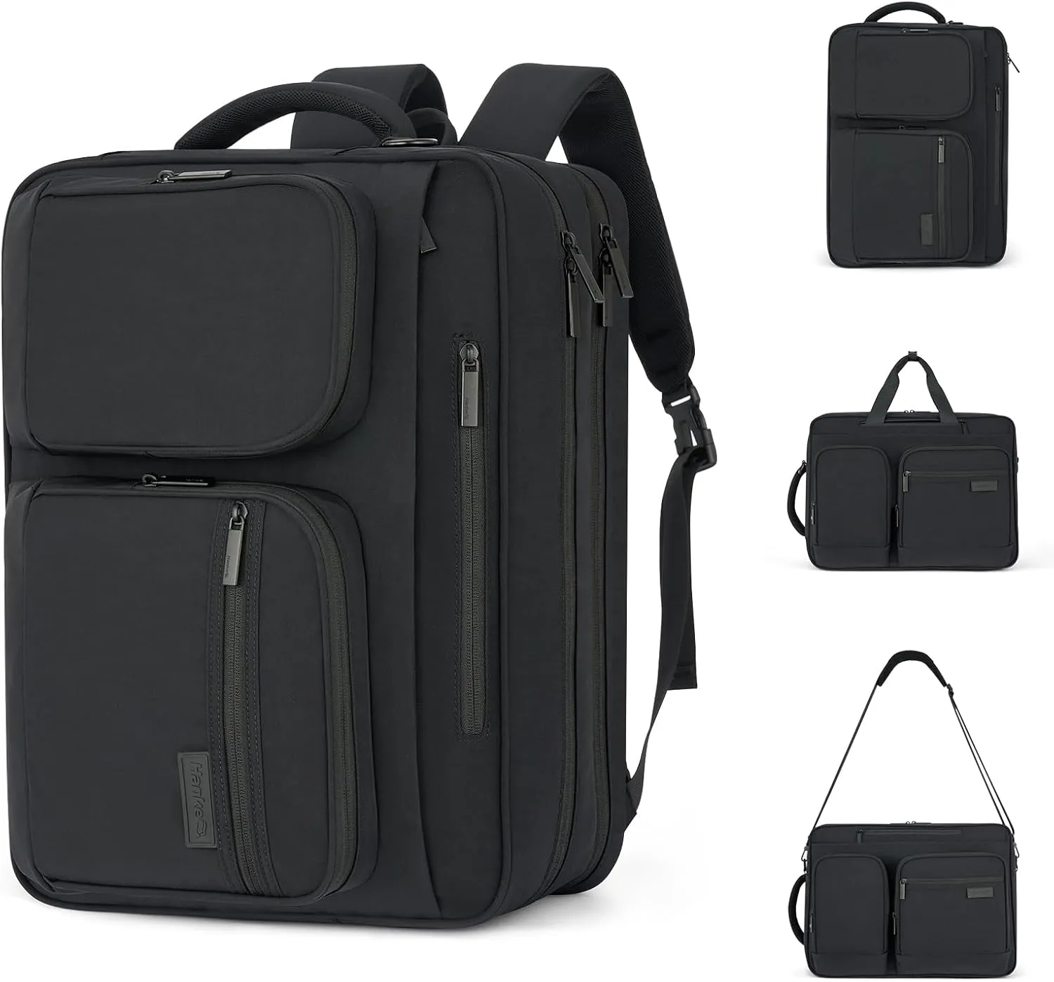 Hanke Multifunctional Carry On Luggage Bag, Personal Item Travel Bag 18x14x8 Airline Approved, Lightweight Under Seat Bags for Airplanes, Overnight Weekender Bags for Women, Graphite Black
