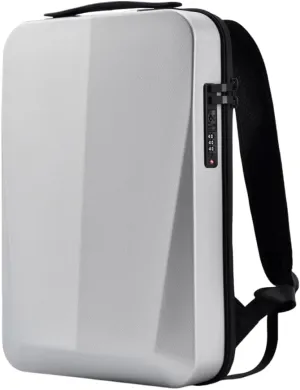Hard Case Backpack Mochila Para Laptop Hombre 45-30cm Travel Bag with Password Lock Tech Anti-theft Bags Water Proof (white)