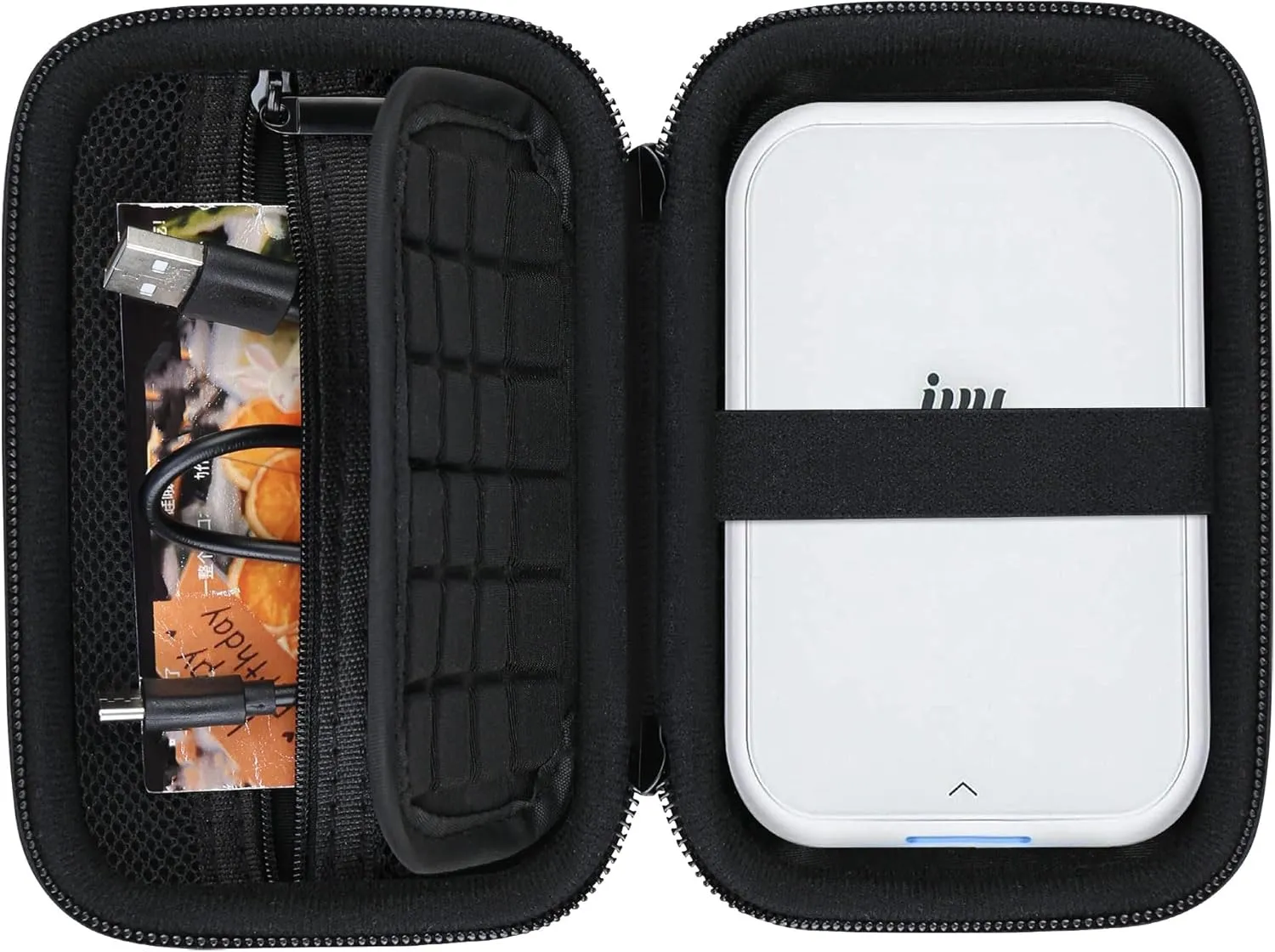 Hard Case for Canon Ivy 2/ Canon Ivy CLIQ 2 CLIQ2 CLIQ  Mini Instant Camera Photo Printer, Wireless Bluetooth Mobile Smartphone Printer Travel Bag, Mesh Pocket fits Photo Paper and Cable, Black