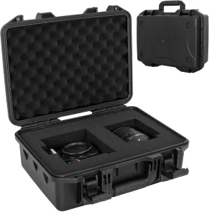 Hard Case with IP67 Waterproof Shockproof Tool Box for Microphone, Drones, Camera, Equipments, Portable Storage Case, 12.2 x 9.8 x 5.5 Inch