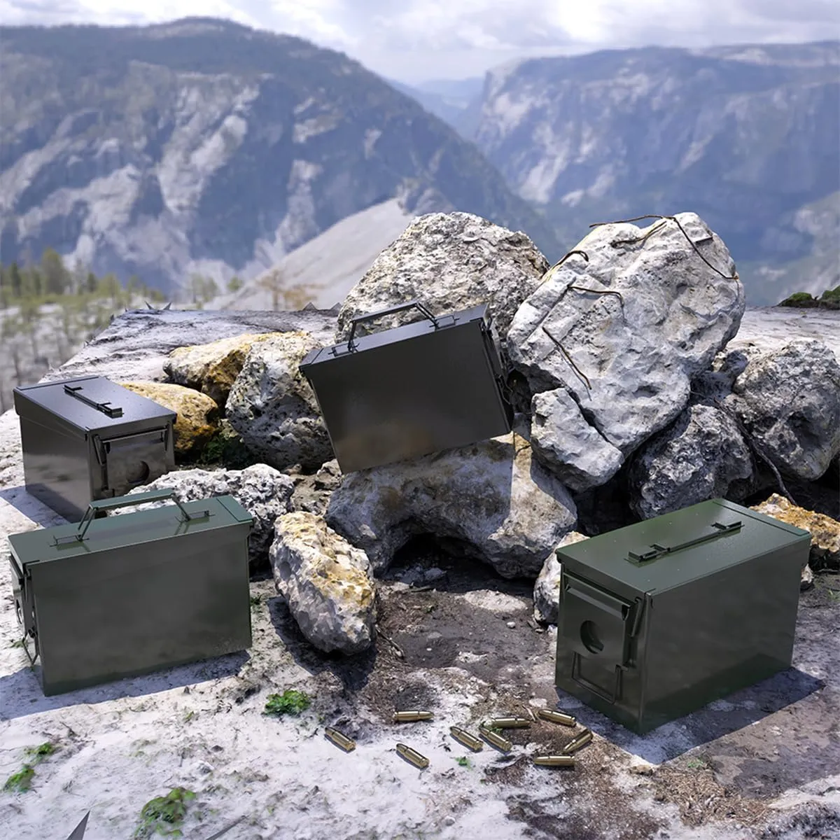 HARDROCK Metal Ammo Can, Ammo Box