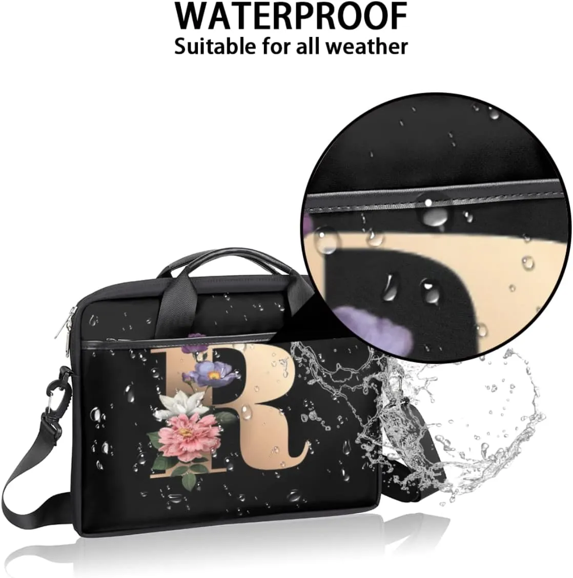 Hawaiian Tiki Pattern Laptop Shoulder Messenger Bag Waterproof Laptop Briefcase with Handle and Padded Strap Case Sleeve