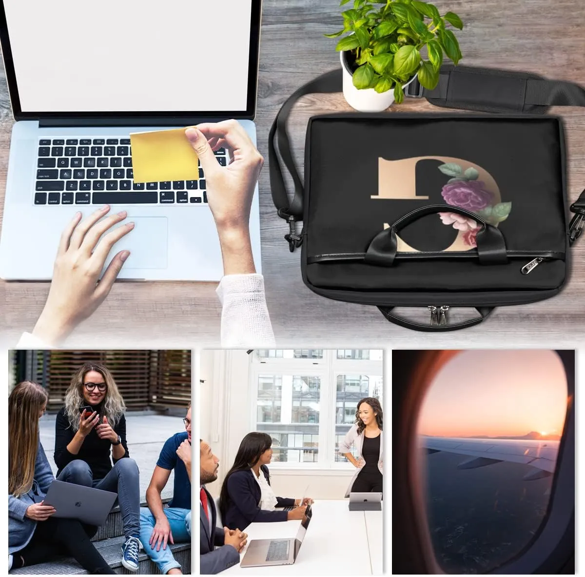 Hawaiian Tiki Pattern Laptop Shoulder Messenger Bag Waterproof Laptop Briefcase with Handle and Padded Strap Case Sleeve