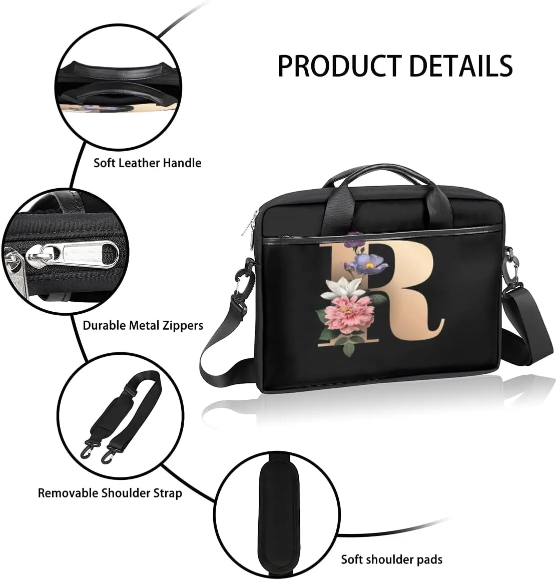 Hawaiian Tiki Pattern Laptop Shoulder Messenger Bag Waterproof Laptop Briefcase with Handle and Padded Strap Case Sleeve