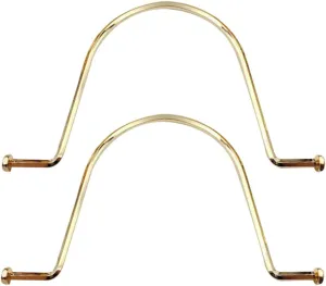 HEALSOPTHY 2Pcs U Shape Handbag Handle Straps Durable Iron Bag Accessories for DIY Purse Making Elegant Design for Handbags and Purses Replacement for Classic Styles