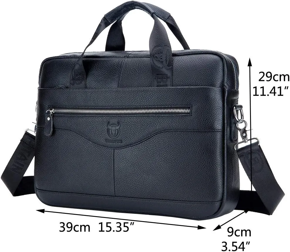 Hebetag Small Leather Sling Shoulder Bag Messenger Pack for Men Women Outdoor Travel Business