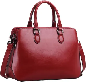 HESHE Genuine Leather Purses and Handbags for Women Tote Bags Shoulder Purses Crossbody Bag Top Handle Handbags