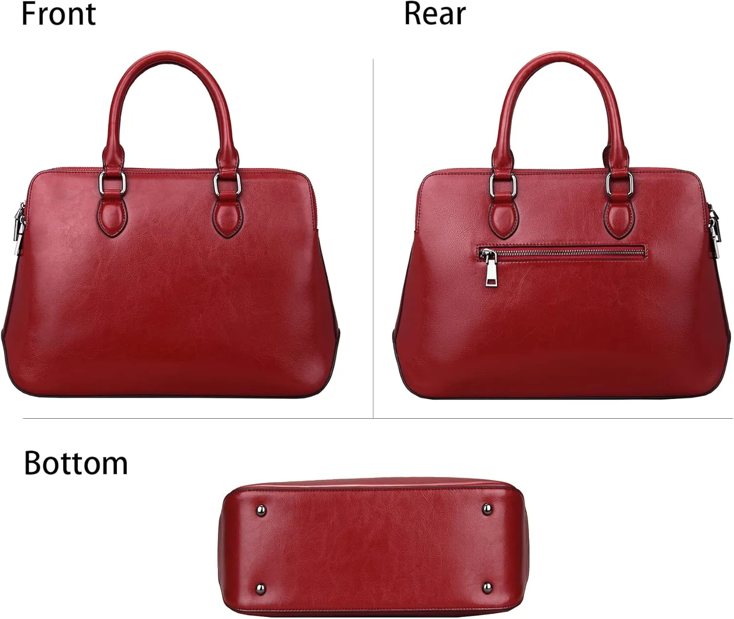 HESHE Genuine Leather Purses and Handbags for Women Tote Bags Shoulder Purses Crossbody Bag Top Handle Handbags