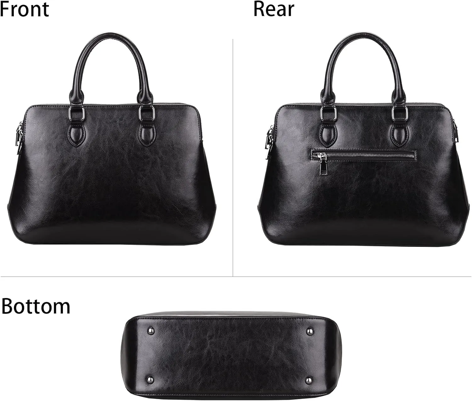 HESHE Genuine Leather Purses and Handbags for Women Tote Bags Shoulder Purses Crossbody Bag Top Handle Handbags