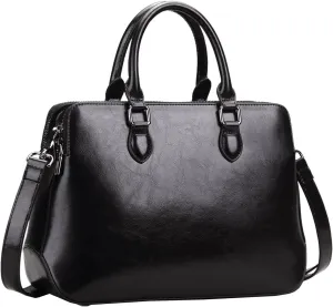 HESHE Genuine Leather Purses and Handbags for Women Tote Bags Shoulder Purses Crossbody Bag Top Handle Handbags
