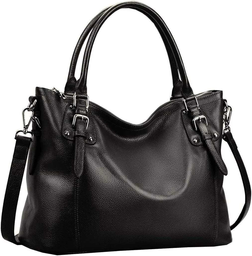 HESHE Genuine Leather Purses and Handbags for Women Tote Shoulder Bag Satchel Purse Top Handle Bags Hobo Crossbody Purse