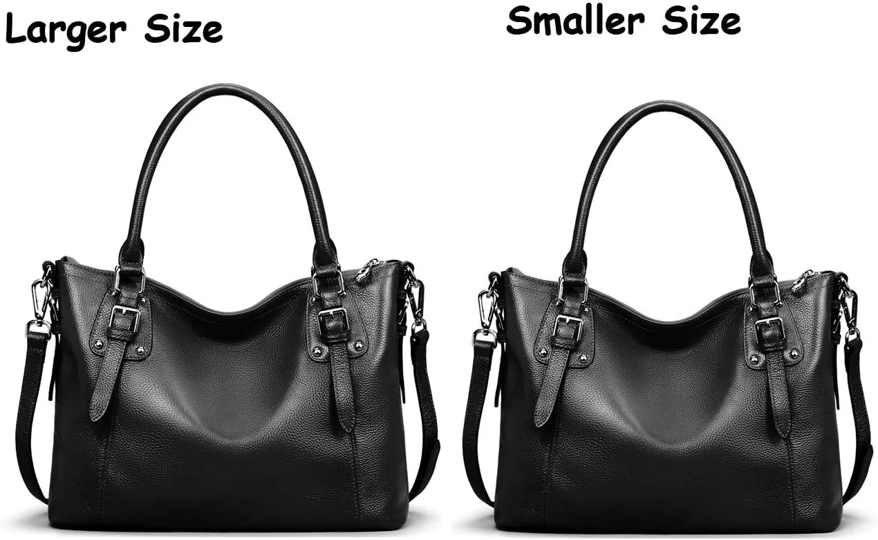 HESHE Genuine Leather Purses and Handbags for Women Tote Shoulder Bag Satchel Purse Top Handle Bags Hobo Crossbody Purse