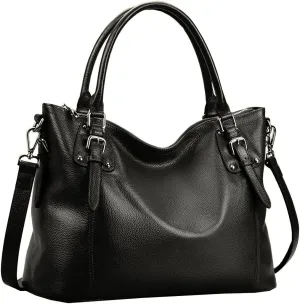 HESHE Genuine Leather Purses and Handbags for Women Tote Shoulder Bag Satchel Purse Top Handle Bags Hobo Crossbody Purse