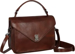 HESHE Leather Shoulder Bag Designer Crossbody Purses for Women Vintage Satchel Handbags Top Handle Bag for Work