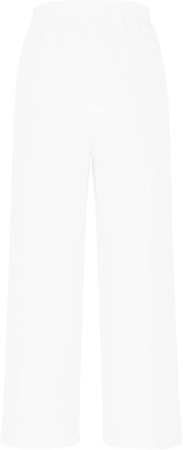HGps8w Women's Summer Retro Embroidered Cotton Linen Palazzo Pants Wide Leg Elastic High Waisted Loose Lounge Trousers
