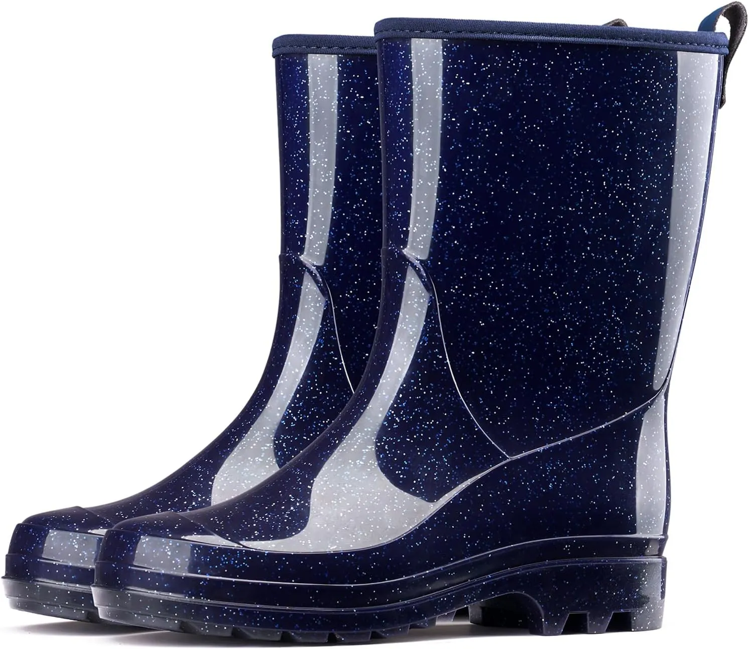 HISEA Women's Mid Calf Rain Boots Waterproof Garden Shoes Anti-Slipping Rainboots for Ladies with Comfort Insole Lightweight Rubber Short Rain Shoes Outdoor Work Boots