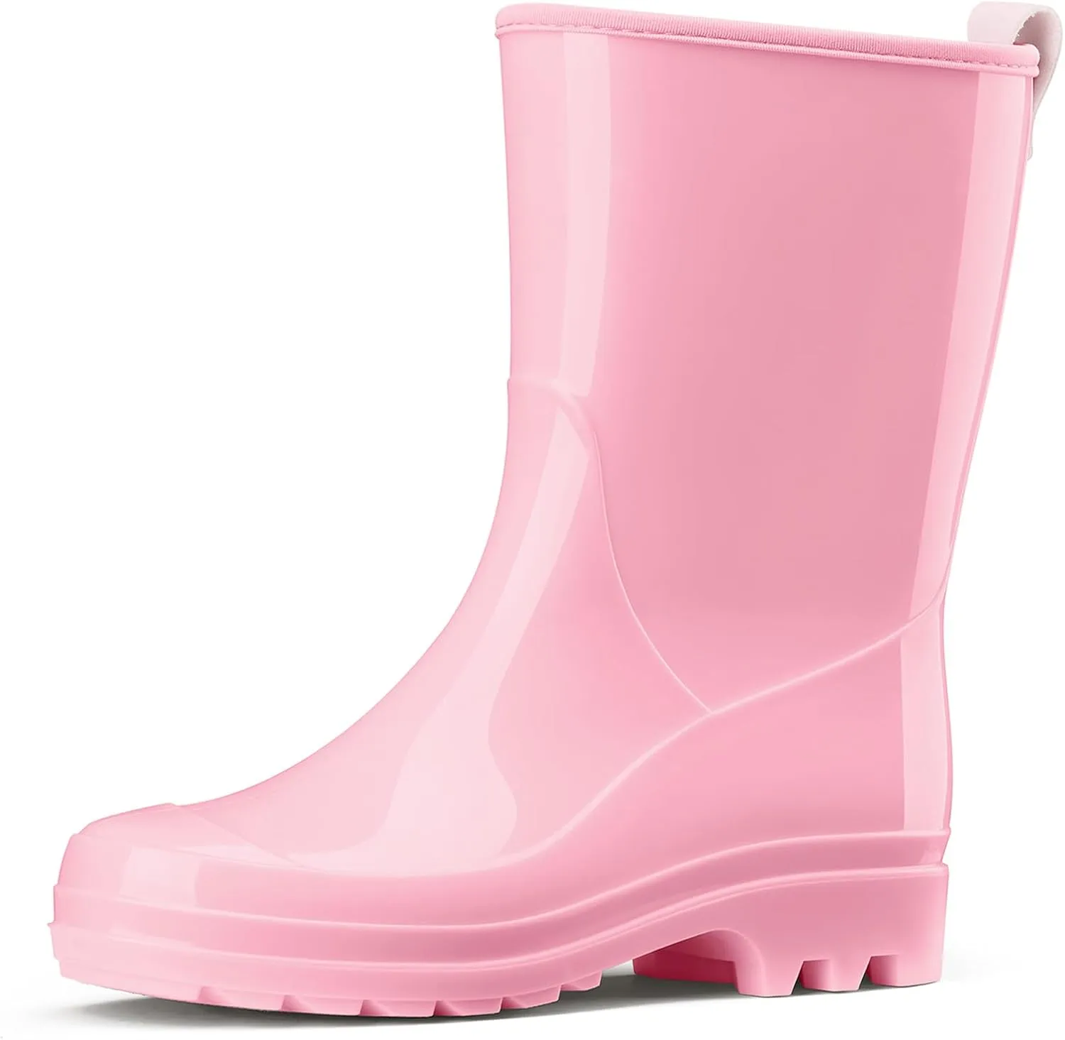 HISEA Women's Mid Calf Rain Boots Waterproof Garden Shoes Fashion Rubber Boots Anti-Slipping Rainboots for Ladies with Comfort Insole Lightweight Mid Height Outdoor Rain Shoes