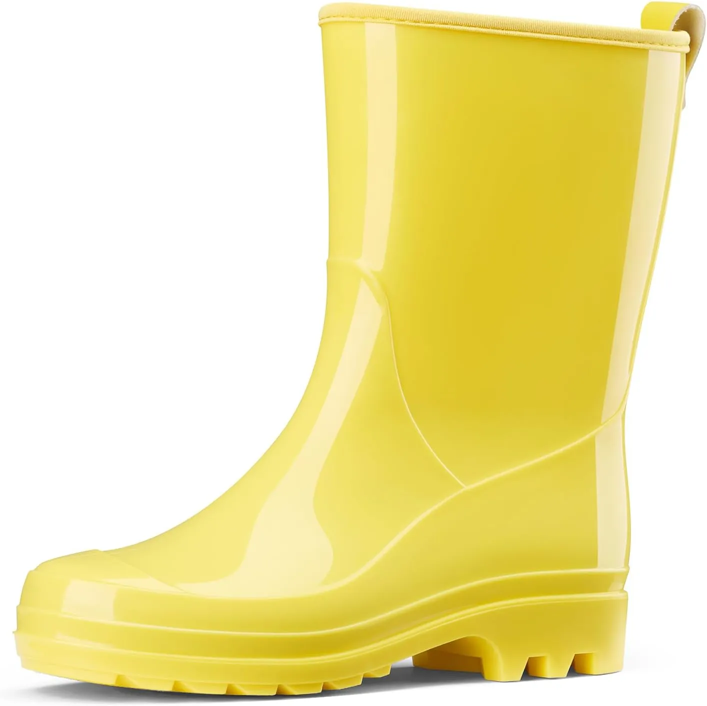 HISEA Women's Mid Calf Rain Boots Waterproof Garden Shoes Fashion Rubber Boots Anti-Slipping Rainboots for Ladies with Comfort Insole Lightweight Mid Height Outdoor Rain Shoes