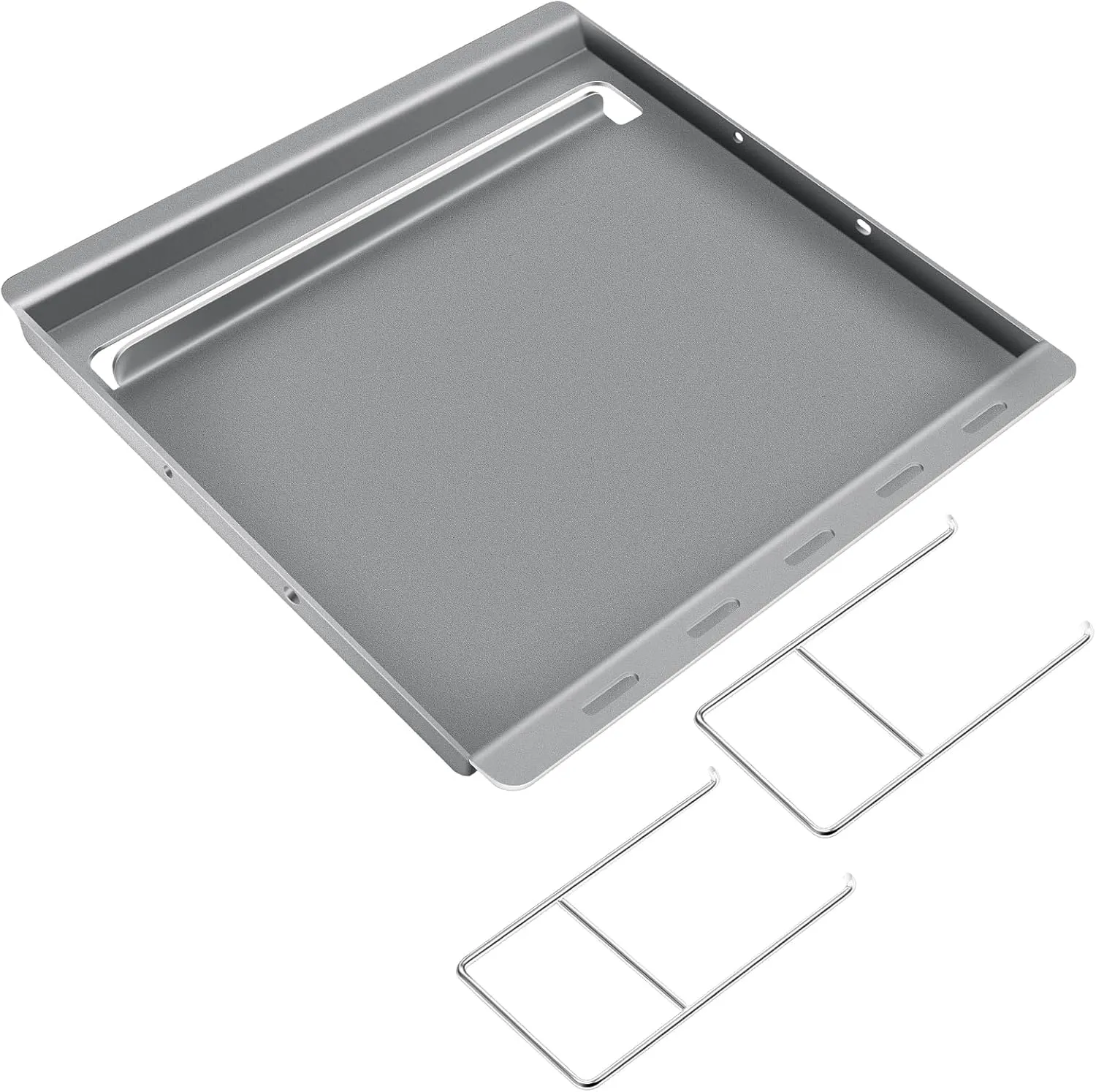 Hisencn Griddle for Chargriller 5050, 3001, 5650, 3008, 3030, 3725, for Char-griller Flat Top Griddle, Carbon steel for Chargriller 5050 grill Griddle Insert, with Handle
