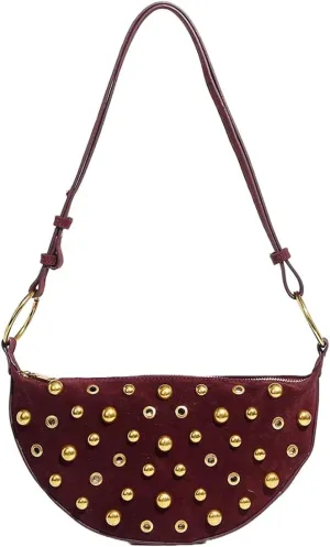 Hobo Bags for Women Soft Vegan Leather Tote Purse Bag Studded Rivets Corssbody Handbag Chic Top Handle Shoulder Bag