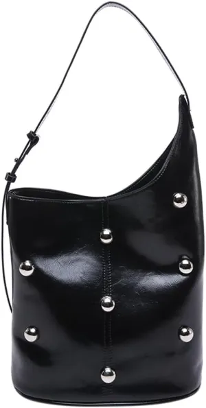 Hobo Bags for Women, Studded Purse, Trendy Y2k Purse, Bucket Bag Studded Handbag Leather Shoulder Bags