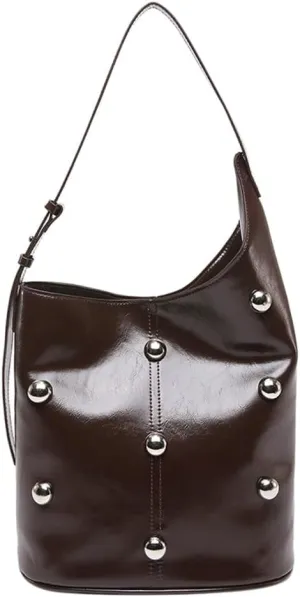Hobo Bags for Women Studded Purse Y2k Purse Punk Purse Large Commuter Tote Purses for Women Trendy Winter Purse Shoulder Bag