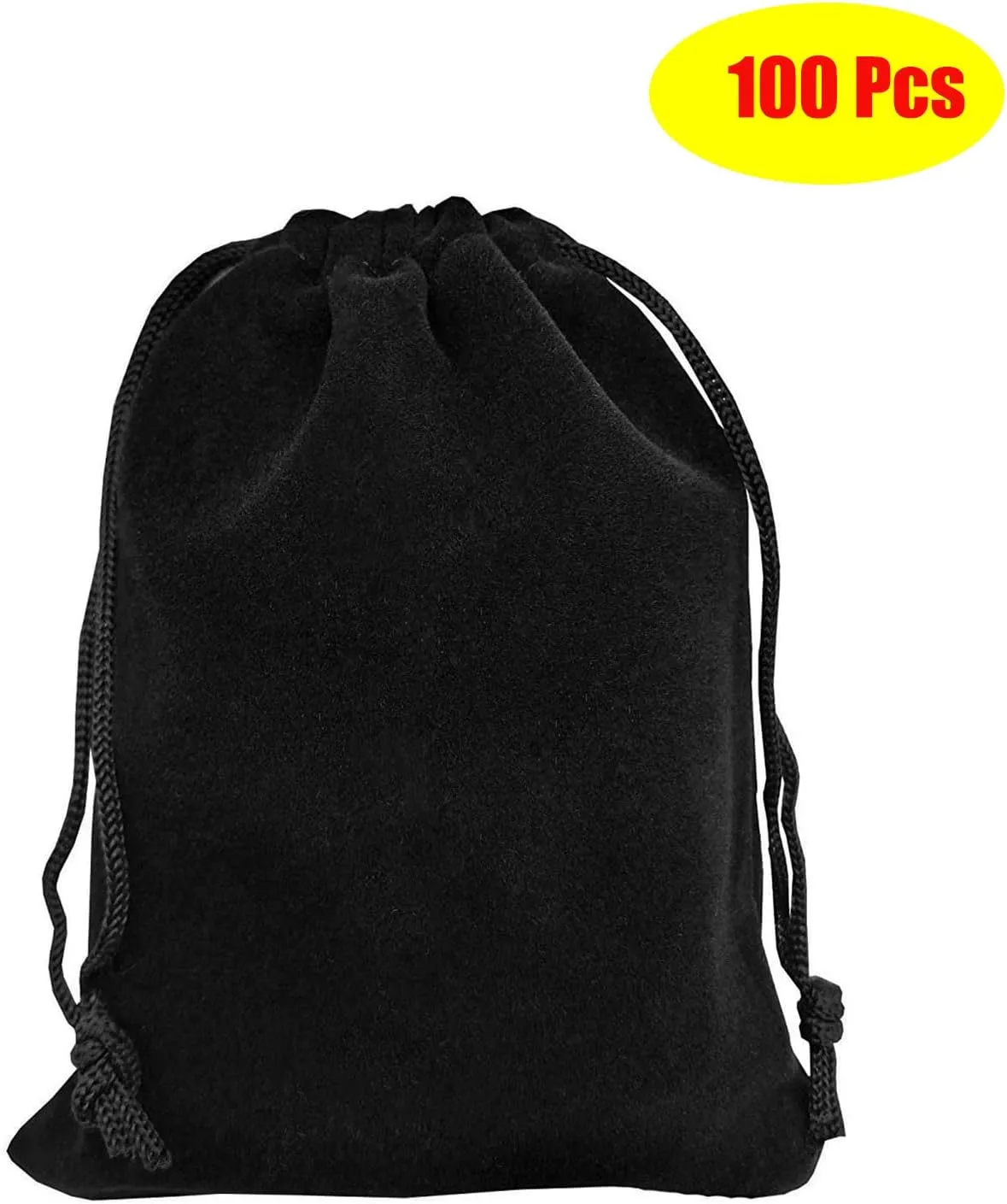 HOSL Small Velvet Bags with Drawstrings Black Jewelry Pouch Velvet Gift Bags Small for Earrings Bracelet Necklace Goodies Candy Festival Wedding Party Favor Baby Show Bag