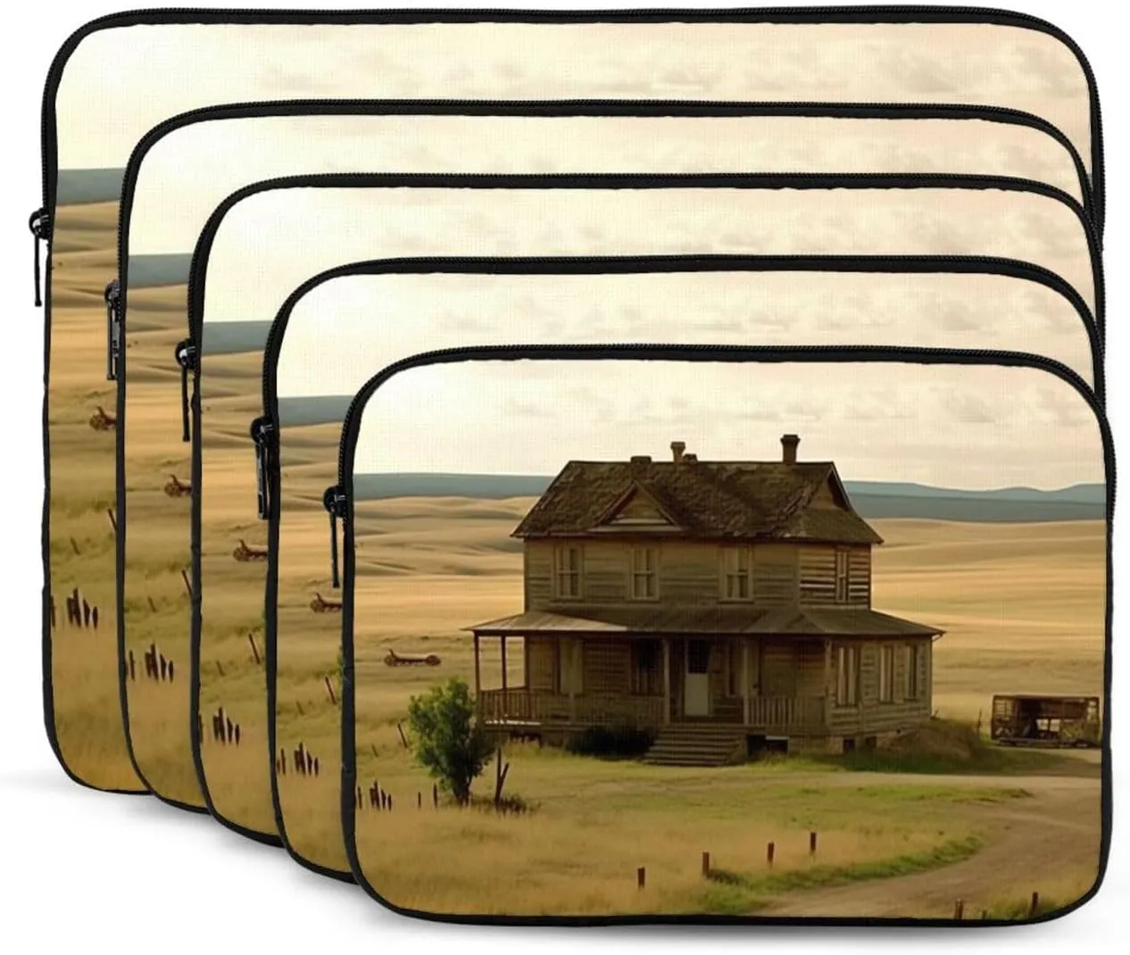 House On The Prairie Laptop Sleeve Bag 17 Inch Waterproof Shockproof Laptop Case Bag Lightweight Tablet Travel Cover Computer Skin Bag Tablet Carrying Case