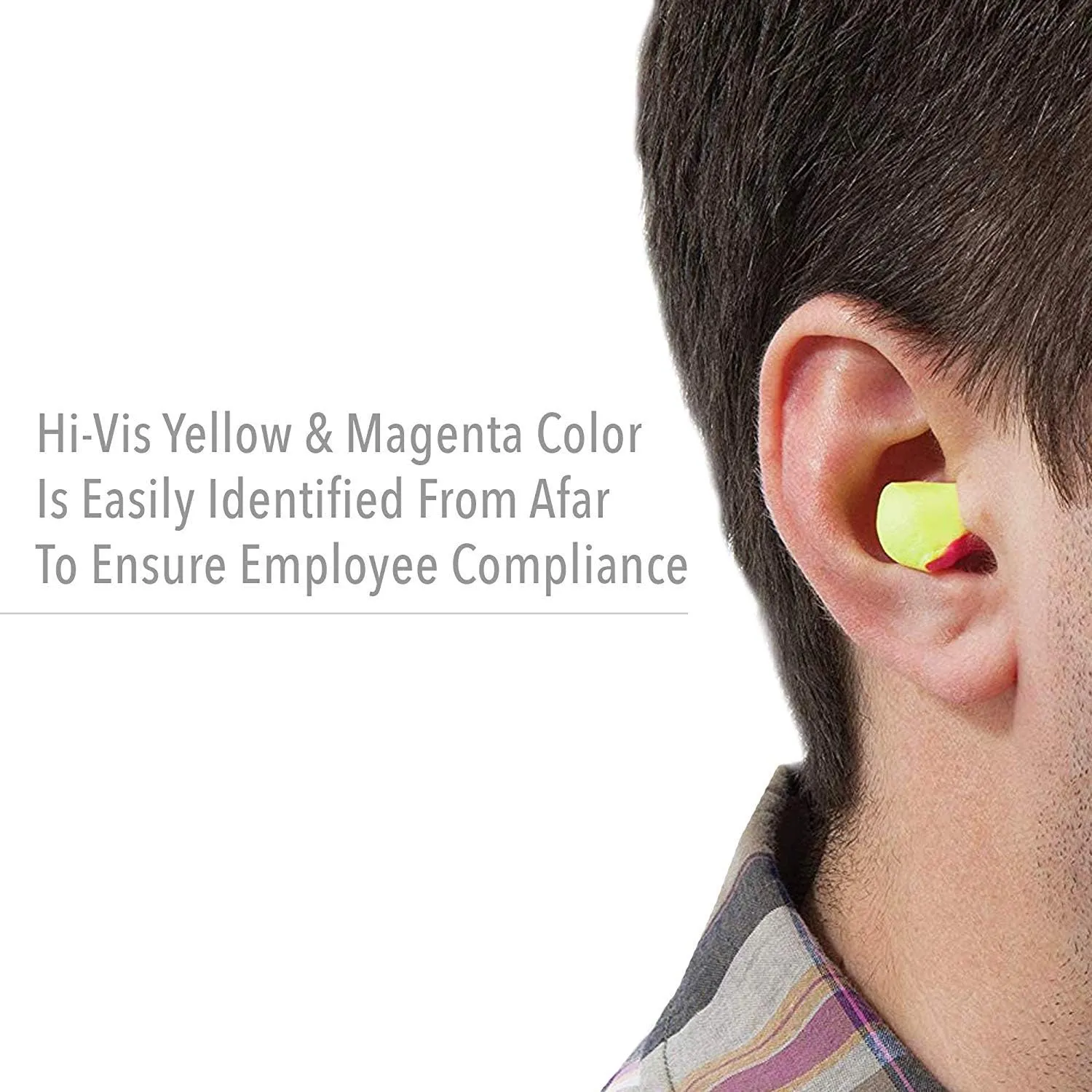 Howard Leight Laser Lite Hi-Visibility Earplug Refill for HL400 Dispenser, 200 Pairs (LPF-LS4-REFILL), Yellow/Magenta