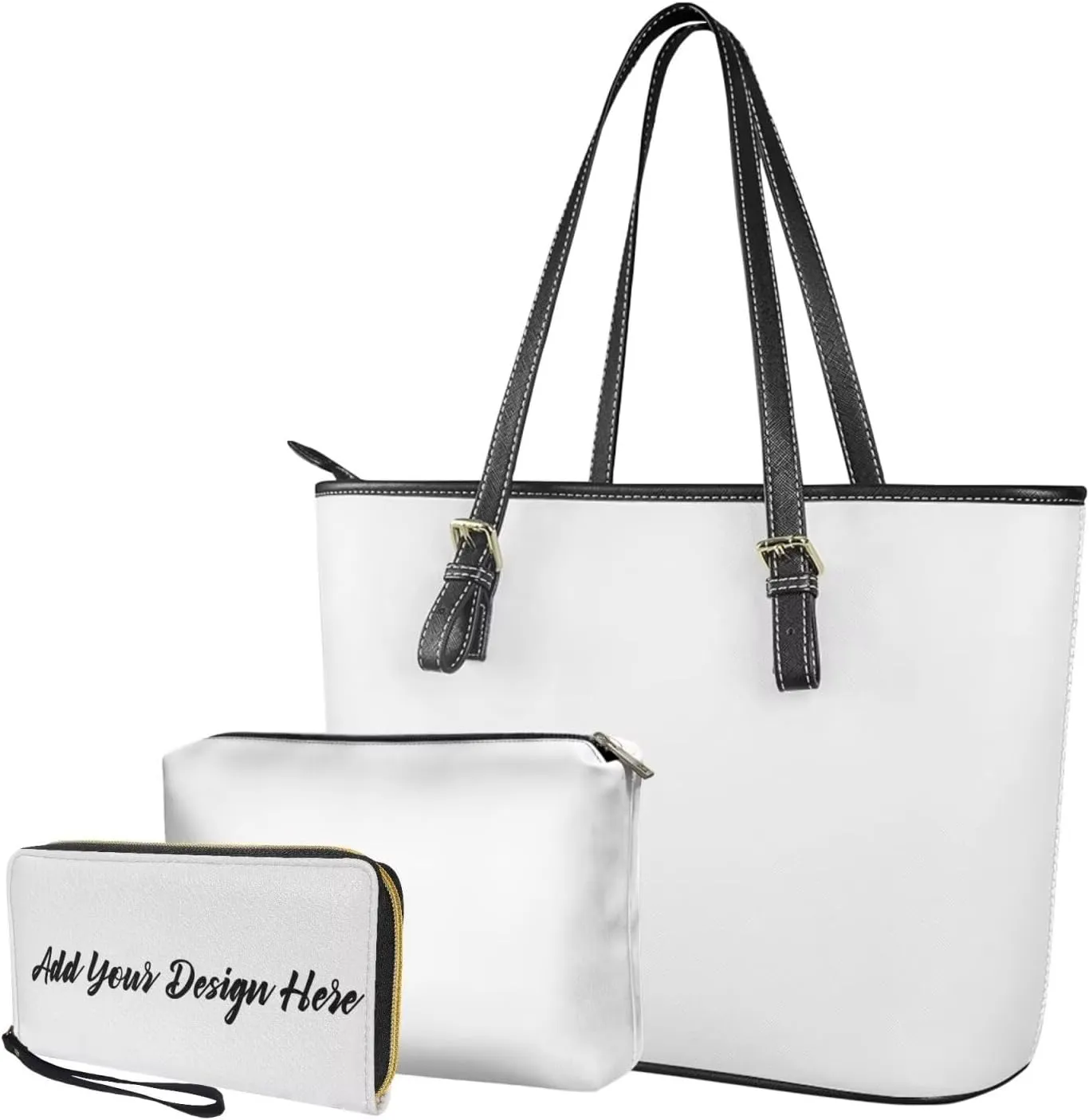 HUGS IDEA Women Soft Leather Totes Shoulder Bag Purses and Handbags with Top Handle Zipper Closure