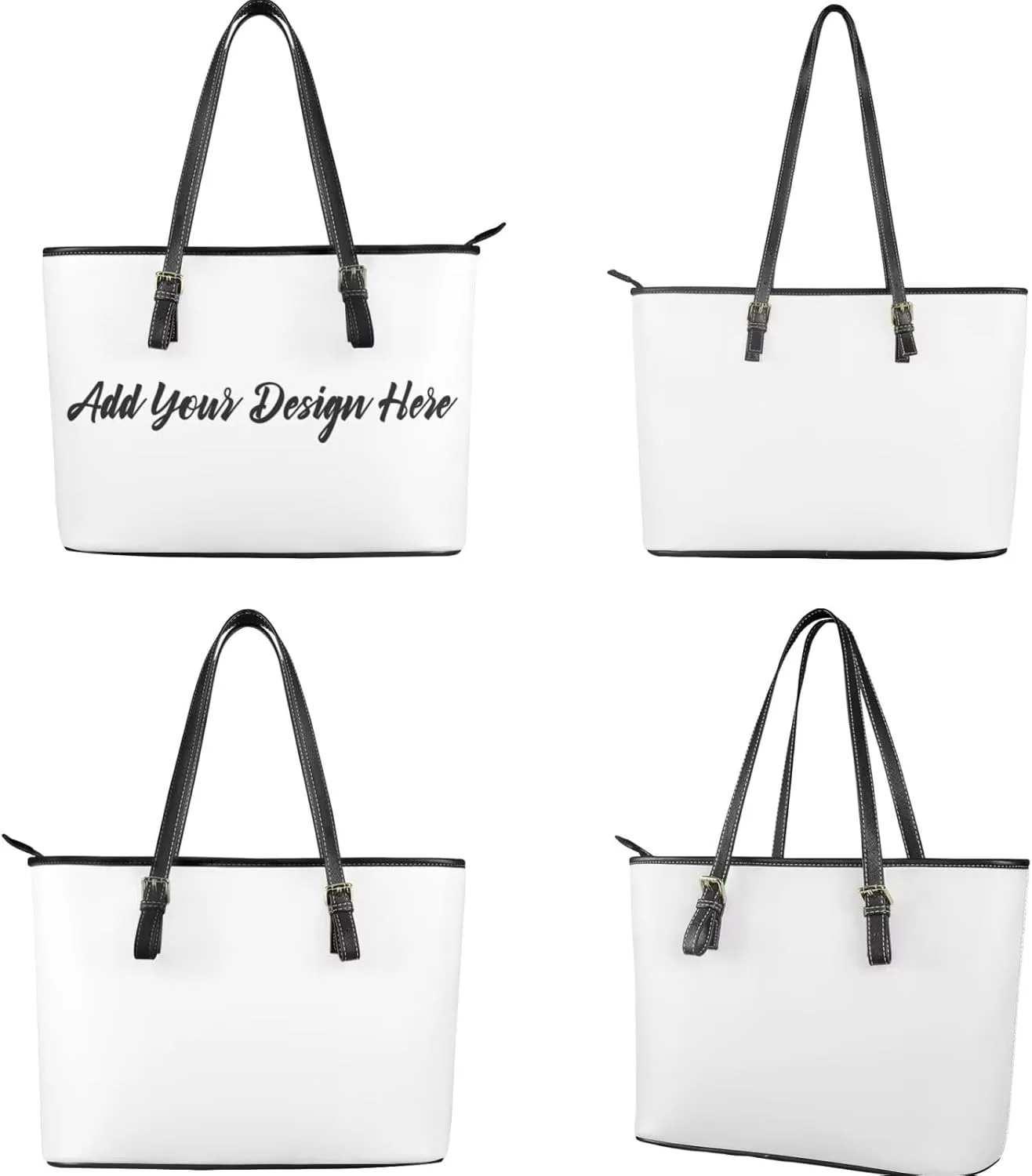 HUGS IDEA Women Soft Leather Totes Shoulder Bag Purses and Handbags with Top Handle Zipper Closure