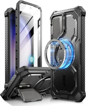 i-Blason [Armorbox Case for Samsung Galaxy S24 Plus 5G (2024), Built-in Screen Protector and Camera Protector, Shockproof 360° Protection (Black)